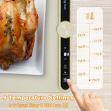 31.8 inches Silicone Warming Mat for Food,248℉ Fast Full Surface Heating Electric Warming Tray, 9 Level Temperature Adjustable Warming Kitchen Mat, Roll Up Food Warmer Mat for Countertop