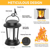 WdtPro 2 Pack Solar Lanterns Outdoor Waterproof, Upgraded Solar Lights Outdoor, Solar Powered Lanterns Decorative, Hanging Solar Lantern for Patio Garden Yard Path Porch Tree Decor Dark Gray