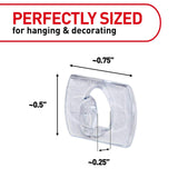 Command Indoor Mini Light Clips, Damage Free Hanging Christmas Light Clips, Mini Wall Clips for Hanging Indoor Christmas Decorations, Lights and Cables, 90 Clear Clips and 108 Strips