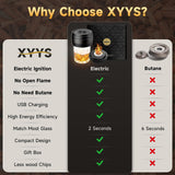 Electric Whiskey Smoker Kit Built-in Lighter, Rechargeable Old Fashioned Cocktail Bourbon Drink Smoker kit with 6 Wood Chips Birthday Gifts for Men Dad Husband Boyfriend Mens