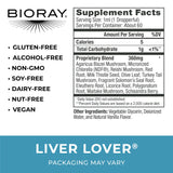 BIORAY Daily Liver Lover - 2 fl oz - Supports The Liver & Adrenals - Non-GMO, Vegan, Gluten Free