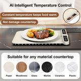 Small Warming Mat for Food Portable Rolled-up Silicone Food Warmers for Parties,Buffet,Countertop Electric Food Warming Mat 9-Level Precise Temp Control Keep Warming Last 18 Hours