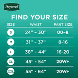 Depend Fresh Protection Adult Diapers, Incontinence & Postpartum Bladder Leak Underwear for Women, Disposable, Maximum, Extra-Extra-Large, Blush, 22 Count, Packaging May Vary