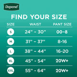 Depend Fresh Protection Adult Incontinence & Postpartum Bladder Leak Underwear for Women, Disposable, Maximum, Extra-Large, Blush, 26 Count, Packaging May Vary