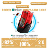 【UPGRADE!】2 Pack 3.0Ah Replacement for Milwaukee M12 12V Lithium Ion Battery, Compatible with Milwaukee 12V Tools / Heated Jacket 48-11-2420 48-11-2440 48-11-2402 48-11-2411 Cordless Power Tools