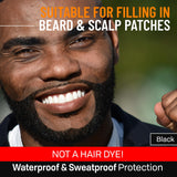 Beard Pen Filler for Men - Barber Styling Grooming Pencil - Waterproof, Sweat Proof, Long Lasting Solution with Natural Finish - Cover Beard and Scalp Patches in Seconds - Black 5 Pack