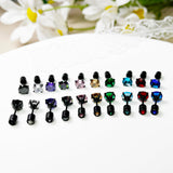 Stainless Steel Screw Back Stud Earrings for Men Women