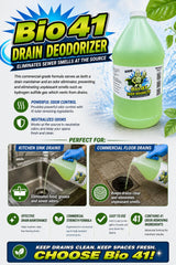 Drain Deodorizer- Odor Eliminator - Commercial Drain Deodorizer - Neutralizer Sewer Gas Smell Remover - One Gallon