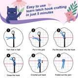 veirousa Christmas Gnomes Latch Hook Kits for Adults Beginners, Pre-Printed Latch Hook Pillow Kit, Craft Rug Making Kits, DIY Embroidery Cushion for Home Sofa Decor & Xmas Gift Idea 17x17 in.