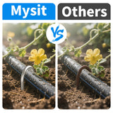 MySit 6 Inch 150 Pack U Shaped Galvanized Drip Irrigation Stakes 11 Gauge