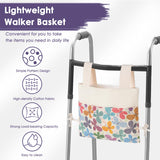 TOGETRUE Walker Bag, Handy Walker Basket with Water Cup Holder, Walker Accessories Storage Bag for Folding Walker, Wheelchairs, Strollers, 15"x11.5" (Butterfly)