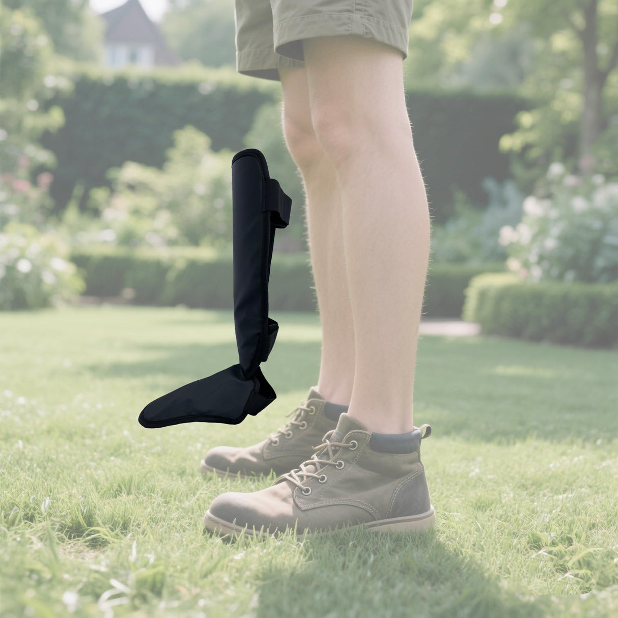 Protective Shin Guard Brush Gaiter Lite Version with a Layer of Sponge Cushion for Trimming Weed Eating Mowing Cutting Waterproof