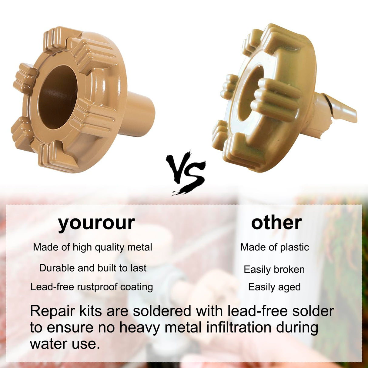 yourour RK-17MH Repair Kit Metal Handle,Outside Faucet,Compatible with Woodford Model 17