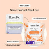The Honey Pot Company - 48ct - Sanitary Pads for Women - Non-Herbal Overnight w/Wings - Organic Cotton Cover & Ultra-Absorbent Pulp Core - Feminine Care - FSA & HSA Eligible