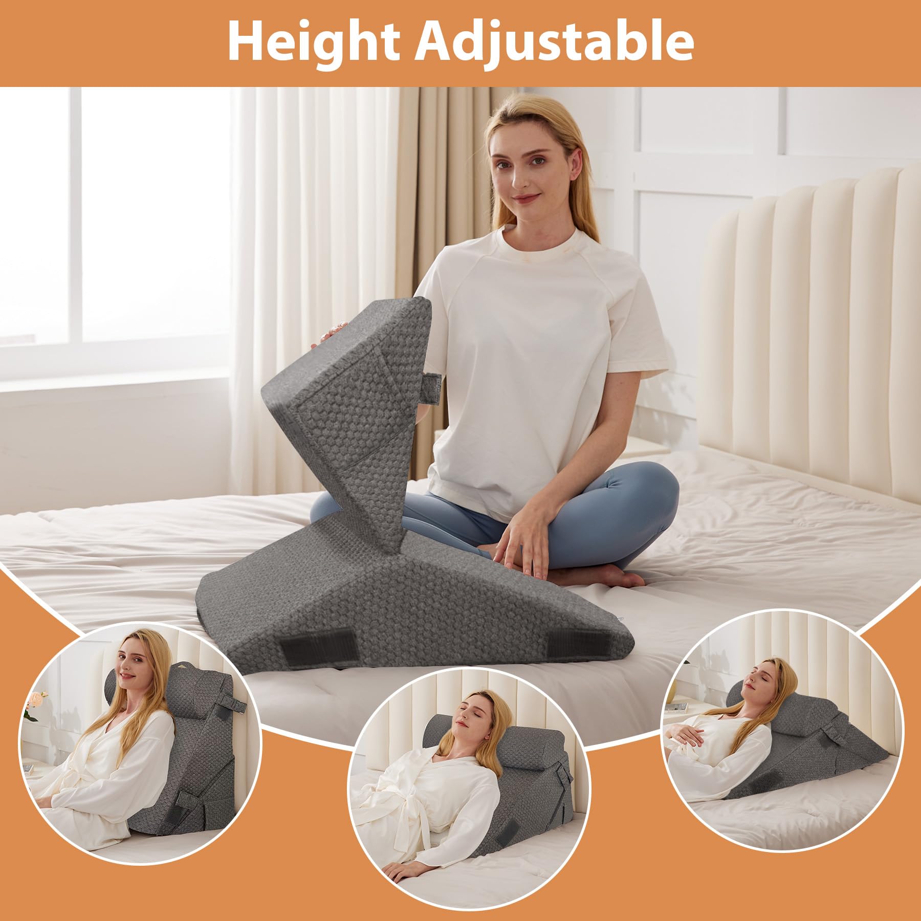 Bieezzk Orthopedic Bed Wedge Pillow - Thumbnail 5