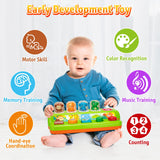 Duchong Pop Up Toys for 1 Year Old Boy Girls, Interactive Cause and Effect Learning Toys with Music & Light for Baby 6 7 8 9 10 11 12 Months, Christmas Birthday 1st Gifts for Toddlers
