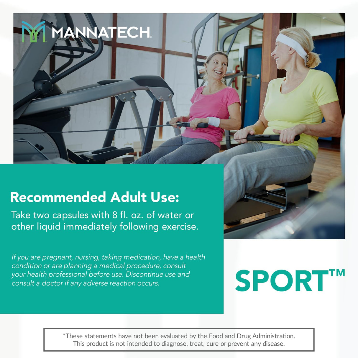 Mannatech Sport Supports Energy, Production & Recovery. During & After Workout Vitamins Formulated with Boron, Chromium & Natural Herbs 60 Capsules