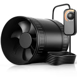 4 Inch Compact Inline Duct Fan Kit with Speed Controller, Quiet DC Motor Exhaust Fan for Grow Tent Ventilation, Heating Cooling Booster, Hydroponics, Boat