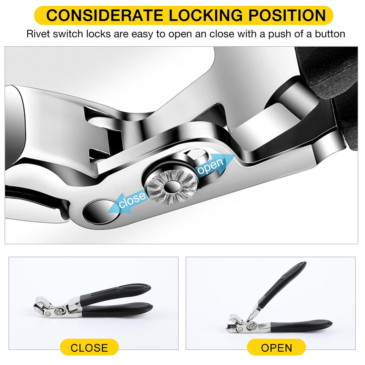 ClipMaster Pro Toenail Clippers,Dotmalls ClipMaster Pro,Grishay ClipMaster Pro,Clip Master Pro for Thick Nails,Large Angled Head Toenail Clippers with Wide Opening for Elderly Seniors(1Pcs)