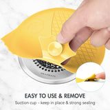 TRAPMATE Bathtub Drain Stopper/Protector/Hair Catcher Shower Drain/Easy Clean Hair Trap Strainer & Silicone Stopper for Tub, Sink (Yellow)