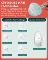 Wearable Breast Milk Collection Cups - Works with Baby Buddha, Legendairy Milk, Spectra, Imani, Zomee, Freemie (24mm)