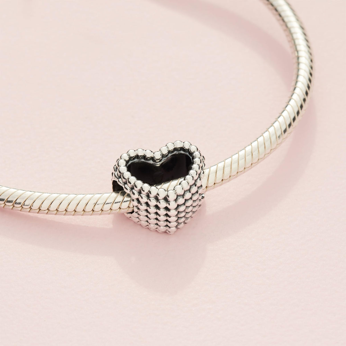 PANDORA Beaded Open Heart Charm - Compatible Moments Bracelets - Jewelry for Women - Gift for Women in Your Life - Made with Sterling Silver, No Gift Box