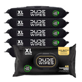 DUDE Wipes - Flushable Wipes for Adults - 6 Pack, 288 Wipes - Odor Destroyer XL Adult Wet Wipes - Deodorizing with Clean Scent - Up to 24 Hours of Odor-Destroying Technology