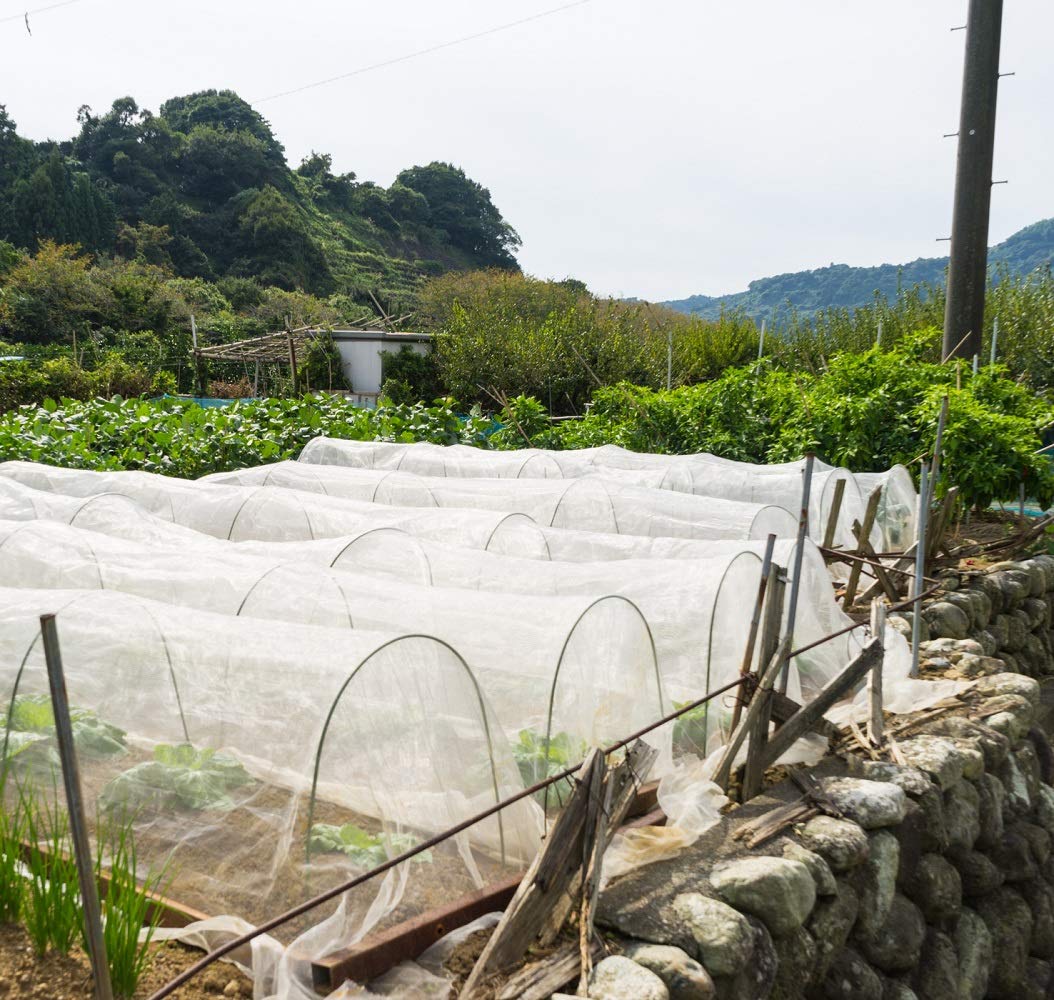 Garden Insect Netting Pest Barrier: 10'x25' Bug Netting for Garden Protection Mosquito Net Fine Mesh Cicada Tree Net Greenhouse Row Cover for Crops Plants Vegetables Flowers Fruits Silver