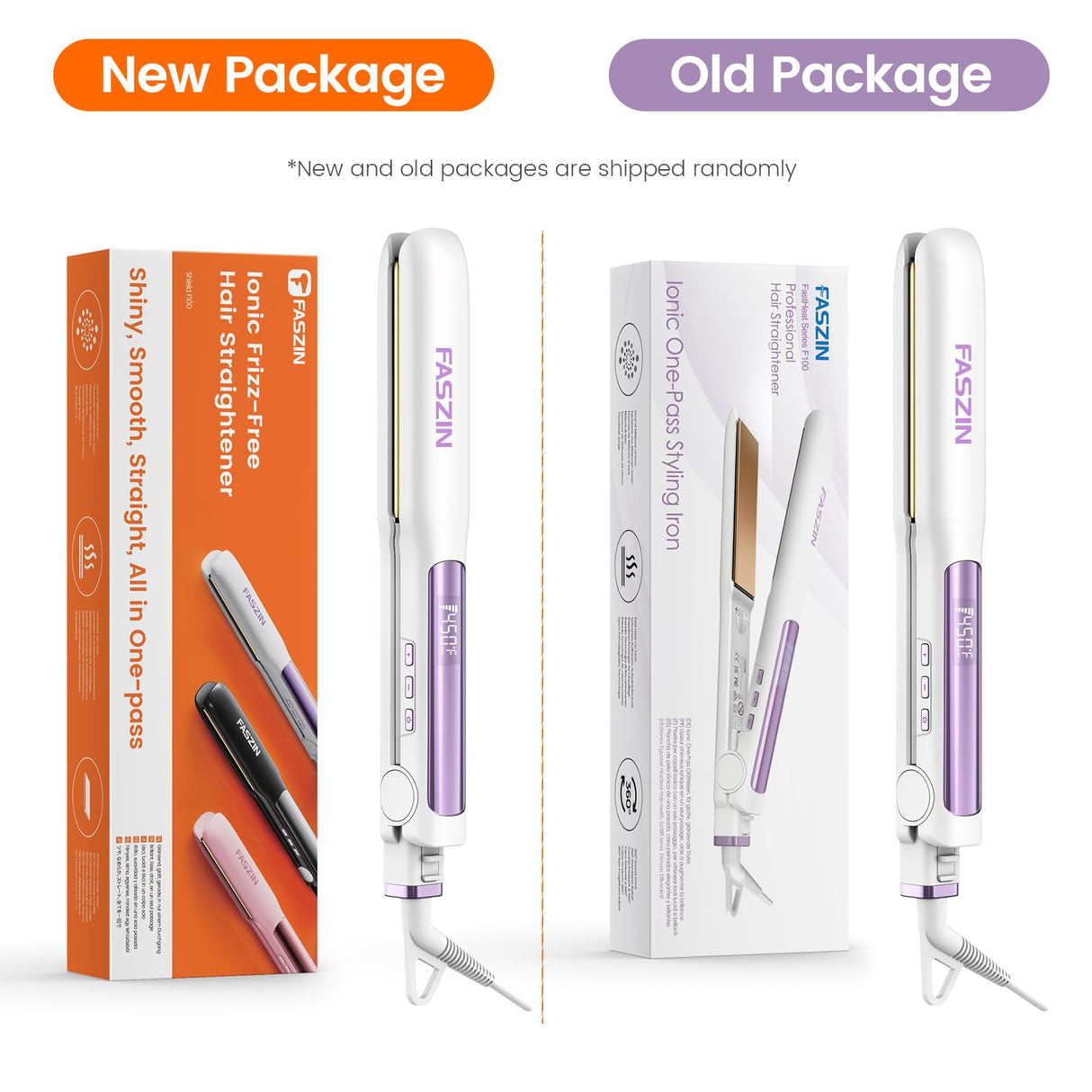 Hair Straightener, Fast Heat Titanium Flat Iron with Negative Ions to Create Sleek Style, 2 in 1 Straightener and Curler Dual Voltage Styling Tool for Professional Salon Straighten/Curl/Wave