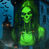 12 in 1 Halloween Christmas Projector Lights Outdoor, 3D Dynamic Ghost/Spider/Bat/Skull/Witch/Nativity/Santa in Sleigh Halloween Decorations,Night Light for Party Home Window Wall Holiday Decor