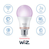 Philips Smart Lighting Connected Light Bulbs, 2-Pack, Color A19 60W 800LM E26 Indoor LED Lights, Smart Bulbs with Motion Detection, Control with Voice or App