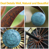 LimeHill Wind Spinners Outdoor Metal Large Wind Spinners for Yard and Garden, Kinetic Wind Sculptures & Spinners with Stake for Family (24" W x 84" H)