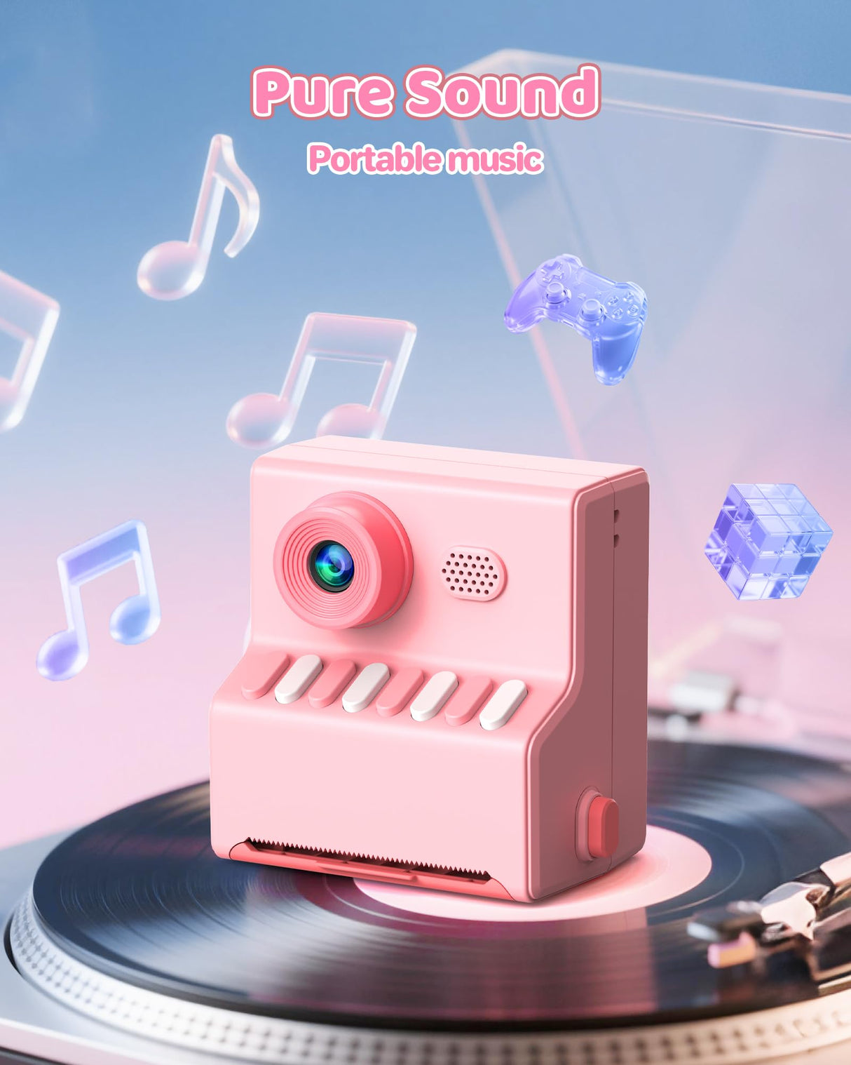 Kids Camera Instant Print Pink: HODDRCCN 32G Instant Print Camera for Kids -1080P HD - Christmas Birthday for Girls Age 3-12 - Ideal Toy for 3 4 5 6 7 8 9 10 11 12 Girls Boys