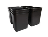 United Solutions 7 Gallon / 28 Quart Efficient Trash Wastebasket, Fits Under Desk, Small, Narrow Spaces in Commercial, Kitchen, Home Office, Dorm, Easy to Clean, Black (Pack of 12)