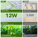 SDOVUERC Full Spectrum 384 LEDs Grow Lights, 24W Plant Grow Lights for Indoor Plants with Daisy Chain Function, Sunlike Spectrum,4/8/12/16/20H Timer for Seed Starting(Pack2)