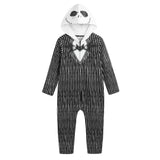 Disney Nightmare Before Christmas Jack Skellington Boys Cosplay Hooded Coverall for Toddler