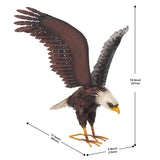 chisheen Bald Eagle Statue Outdoor Garden Sculpture Metal Yard Art Lawn Decorations,Large Eagle Figurines and Statues