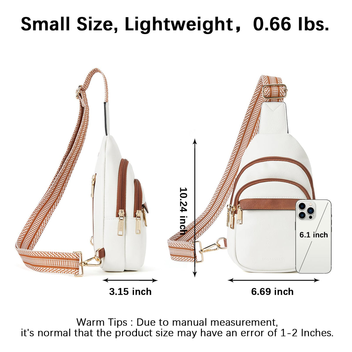 BOSTANTEN Sling Bag for Women Leather Crossbody Bags Fanny Pack for Travel