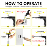 Drainsoon Drain Auger 25 Ft with Gloves, Plumbing Snake Drain Auger Hair Clog Remover, Heavy Duty Pipe Drain Clog Remover for Bathtub Drain, Bathroom Sink, Kitchen Cleaning