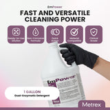 EmPower Dual-Enzymatic Detergent – Enzyme Cleaner for Medical Equipment & Surgical Tools, Low-Foaming Enzymatic Pre-Cleaner with Protease, Amylase & Lipase – Safe for Metal, Plastic & Glass (1 Gallon)