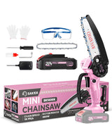 Saker Mini Chainsaw|6 Inch Chainsaws[2025 Upgraded]|Mini Cordless Electric Chain Saw|Small Handheld Portable Chain Saws Battery Powered Chain Saw for Tree Trimmer and Garden,Christmas Gifts