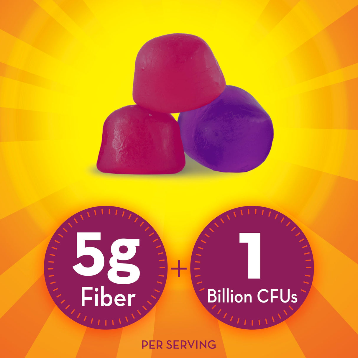 Metamucil Fiber Gummies for Adults with Probiotics for Bloating Relief, No Sugar Added Strawberry Kiwi BlackBerry Flavors, 5g Prebiotic Plant Based Fiber Supplement Blend, 90 Count