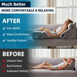 HABUTWAY 6Pcs Bed Wedge Pillow, Orthopedic Wedge Pillow for Sleeping with Memory Foam, Wedge Pillow for Back Pain Relief, Triangle Adjustable Support Pillow with Machine Washable Cover