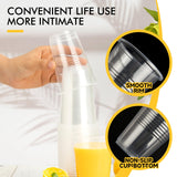 RACETOP 500 Pack 9 oz Plastic Cups, Clear Disposable Plastic Cups Bulk, Cold Drinking Party Cup, Transparent for Wedding, Thanksgiving, Christmas, Party