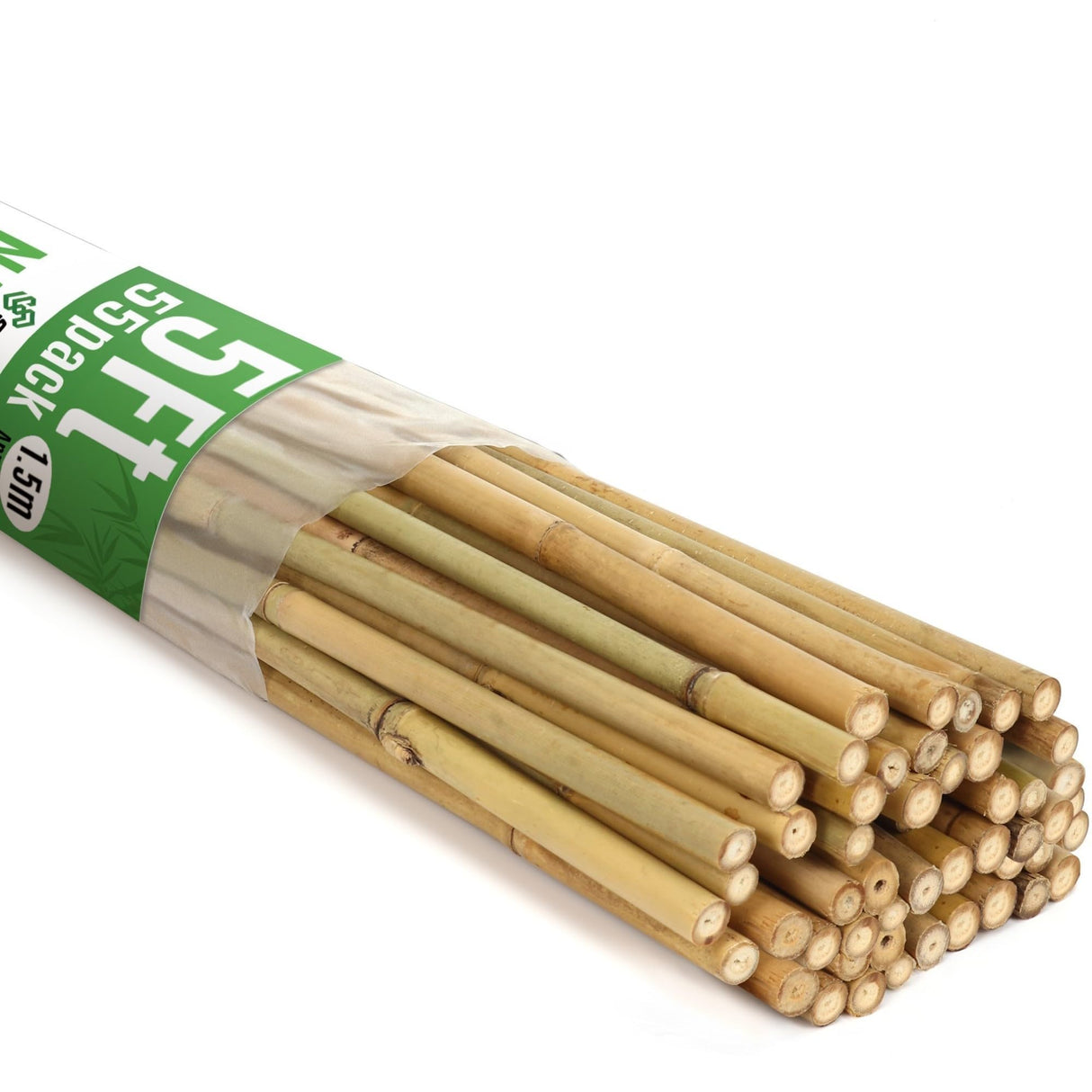 SWANGSA 55 Pack Bamboo Stakes for Plant 5 Feet(57.5inch) Bamboo Sticks for Garden Plant Support Stakes Poles for Tomatoes, Beans, Flowers, Trees, Indoor and Outdoor Climbing Plants