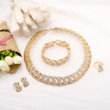 Nigeria Jewelry Sets for Women Africa Beads Jewelry Set Dubai Gold Wedding Bridal Fashion Jewelry Sets Womens Accessories, Choker Necklace 16 inch
