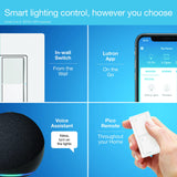 Lutron Claro Smart Light Switch w/ Wall Plate for Caseta Lighting, for LED Lights, Fans, 5 Amp, Single-Pole/3-Way, Neutral Required, DVRFW-5NS-WH-A, White