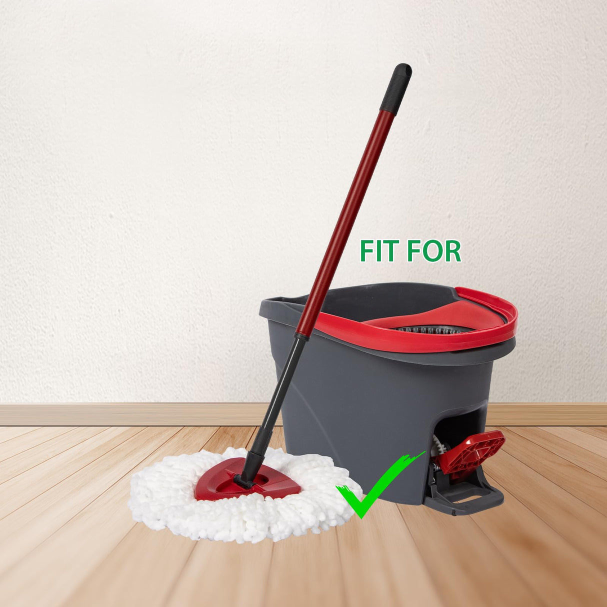 6-Pack Mop Replacement Heads for Ocedar Mop Replace Head EasyWrin Spin Mop Heads Replacements, Easy Cleaning Mop Head Replacement