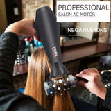 Hair Dryer 1875W, Negative Ionic Fast Dry Low Noise Blow Dryer, Professional Salon Hair Dryers with Diffuser, Concentrator, Styling Pik, 2 Speed and 3 Heat Settings (Bk)