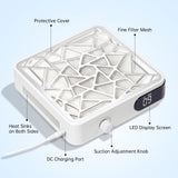 CHRISTINE SHELLY Nail Dust Collector, Powerful Vacuum Fan Vent Dust Collector Extractor Dust Suction Machine for Acrylic Nails Polishing, Nail Salon, White